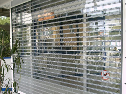 Transparent rolling shutter
